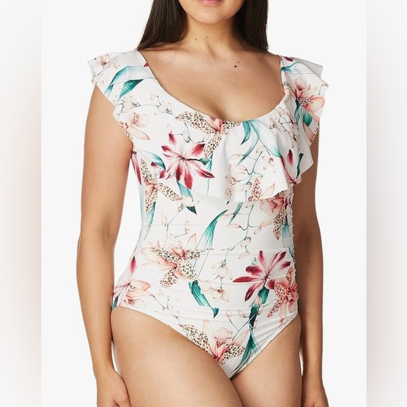 La Blanca women’s floral size 14 swimsuit - Picture 1 of 6
